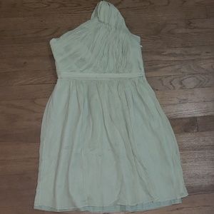 J.Crew Mint Green One Shoulder Dress